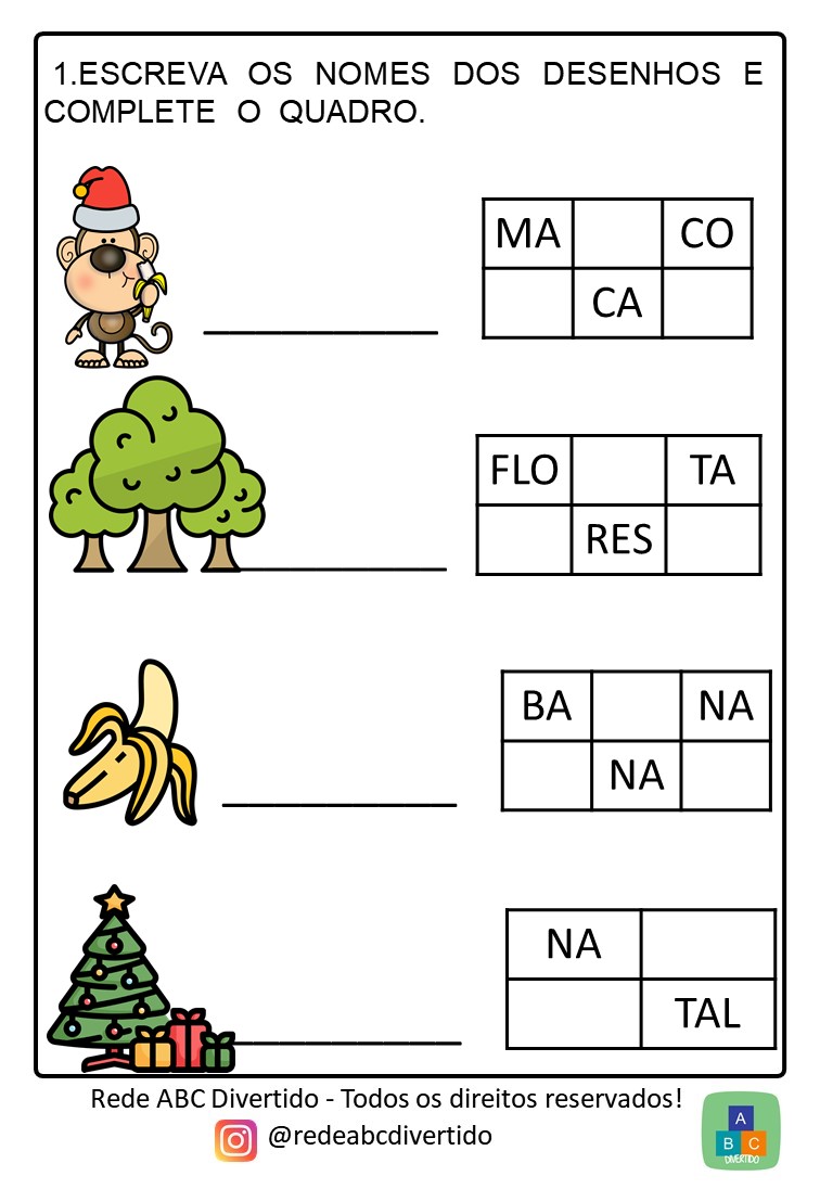 Sequência didática para alfabetização O Natal do Macaco Espaço do