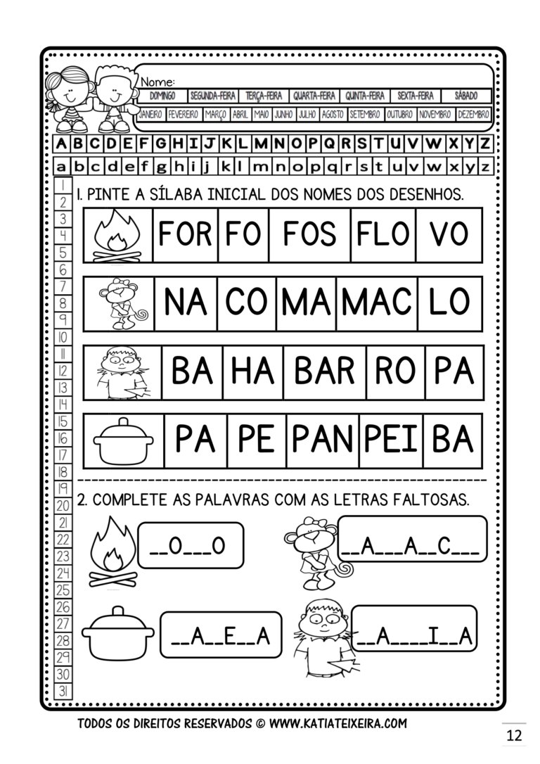 Sequ Ncia De Atividades Para Alfabetiza O A Parlenda Macaca Sofia