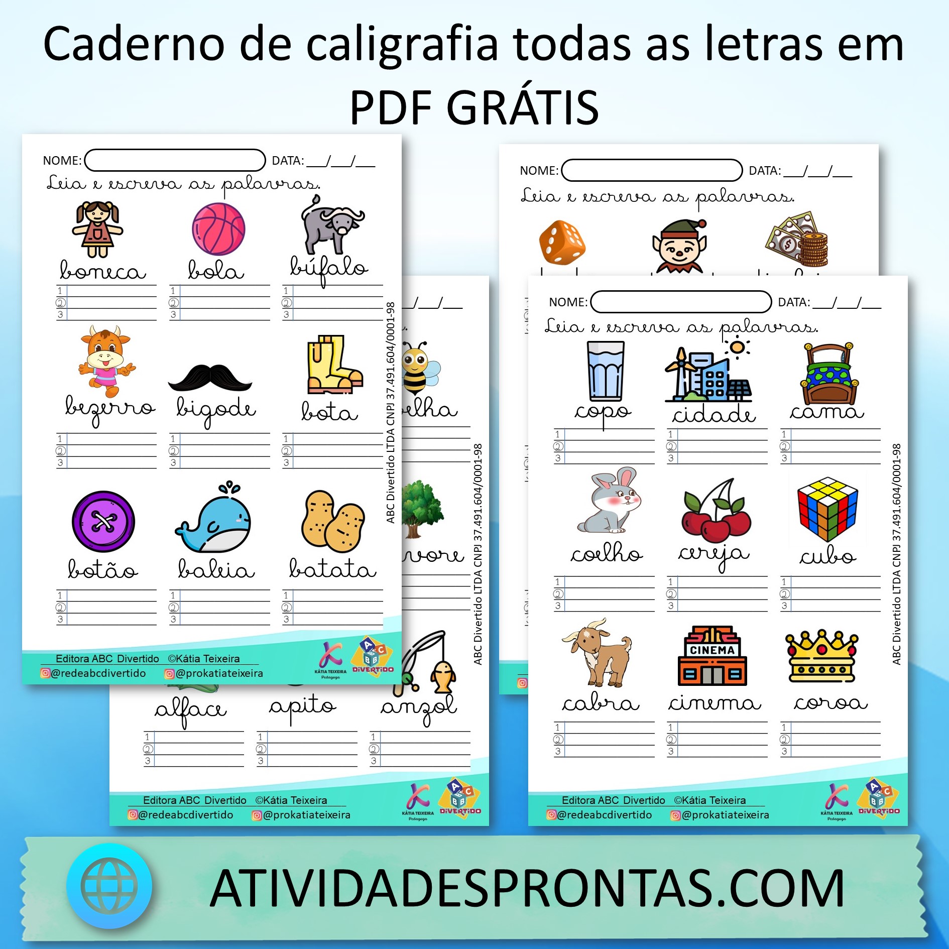 Caderno De Caligrafia Todas As Letras Em Pdf Gr Tis