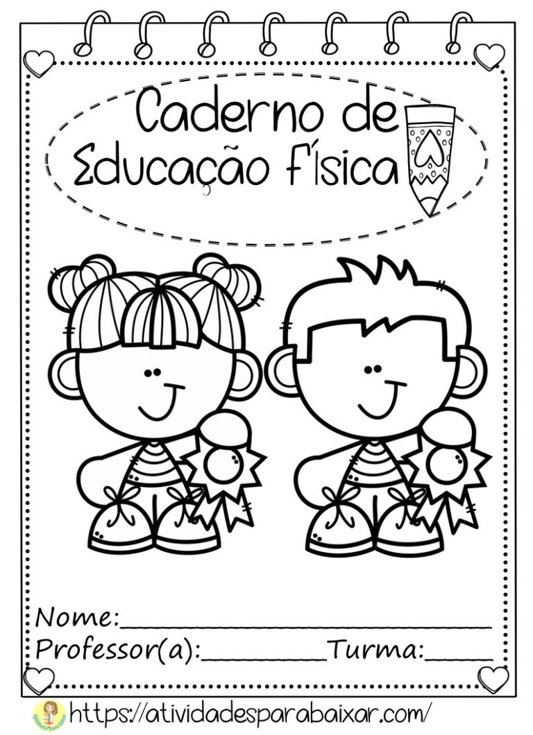 Capinhas Para Cadernos Dos Alunos Colorir Em Pdf