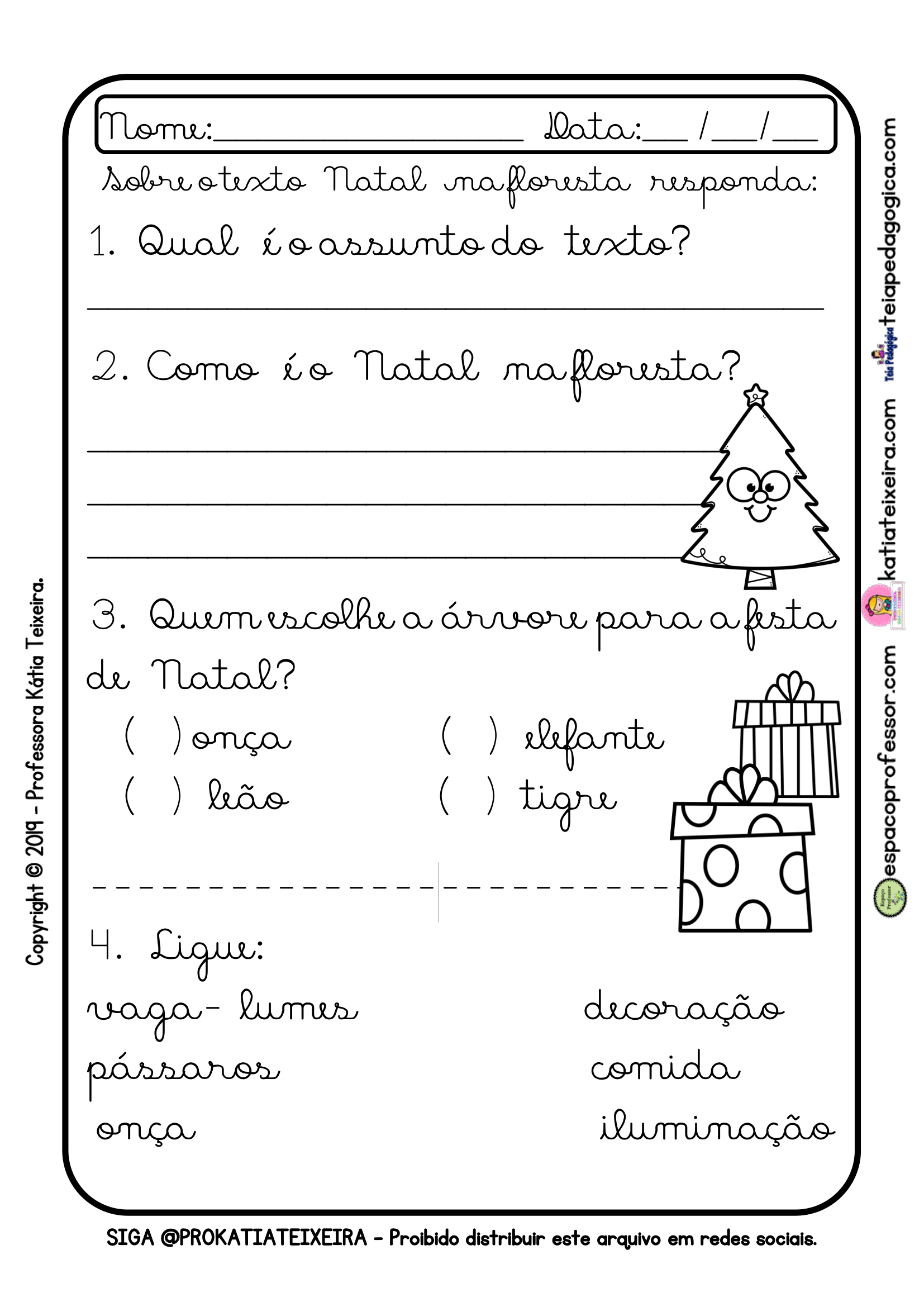 Atividades de Natal para o 3º Ano do Ensino Fundamental