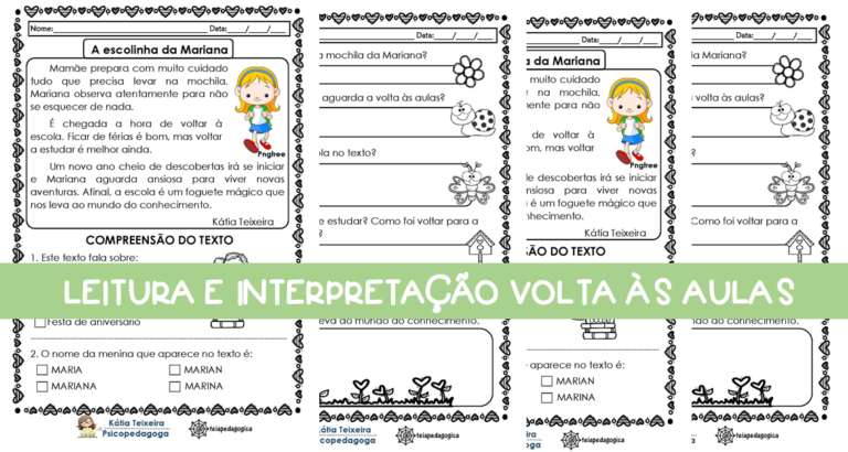 Texto com interpretação para trabalhar na volta às aulas