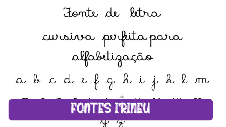 Fonte de letra cursiva perfeita para  atividades de alfabetização