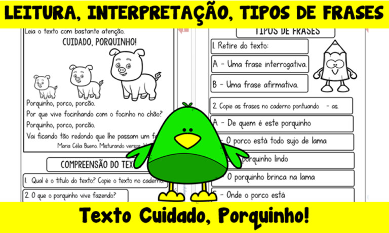 Atividade tipo de frases com  interpretação