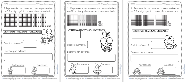 Atividades de matemática Sistema de numeração