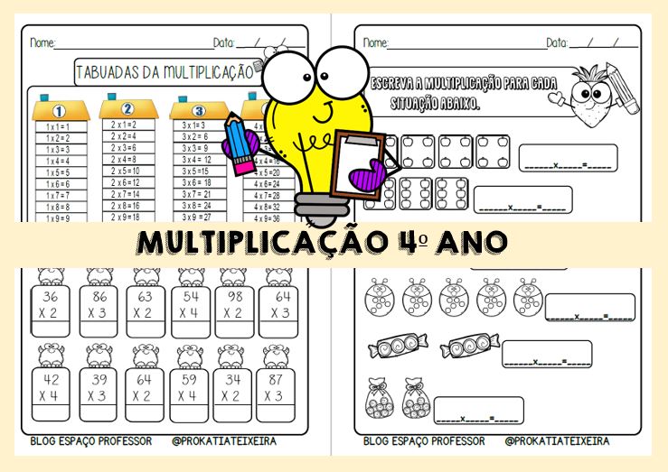 Trabalhando a Tabuada - Aula + Atividade - Tabuada - Como Aprender Tabuada  de Multiplicação 