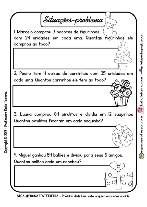 Probleminhas De Multiplica O E Divis O At Atividades