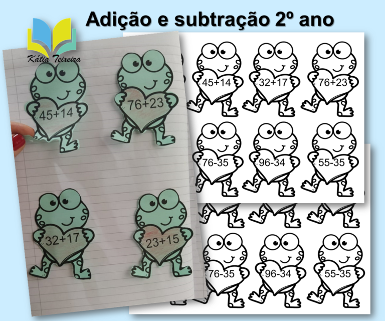 Adição e Subtração com sapinhos 2º ano