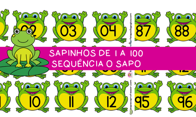 SAPINHOS DE 1 A 100 SEQUÊNCIA O SAPO