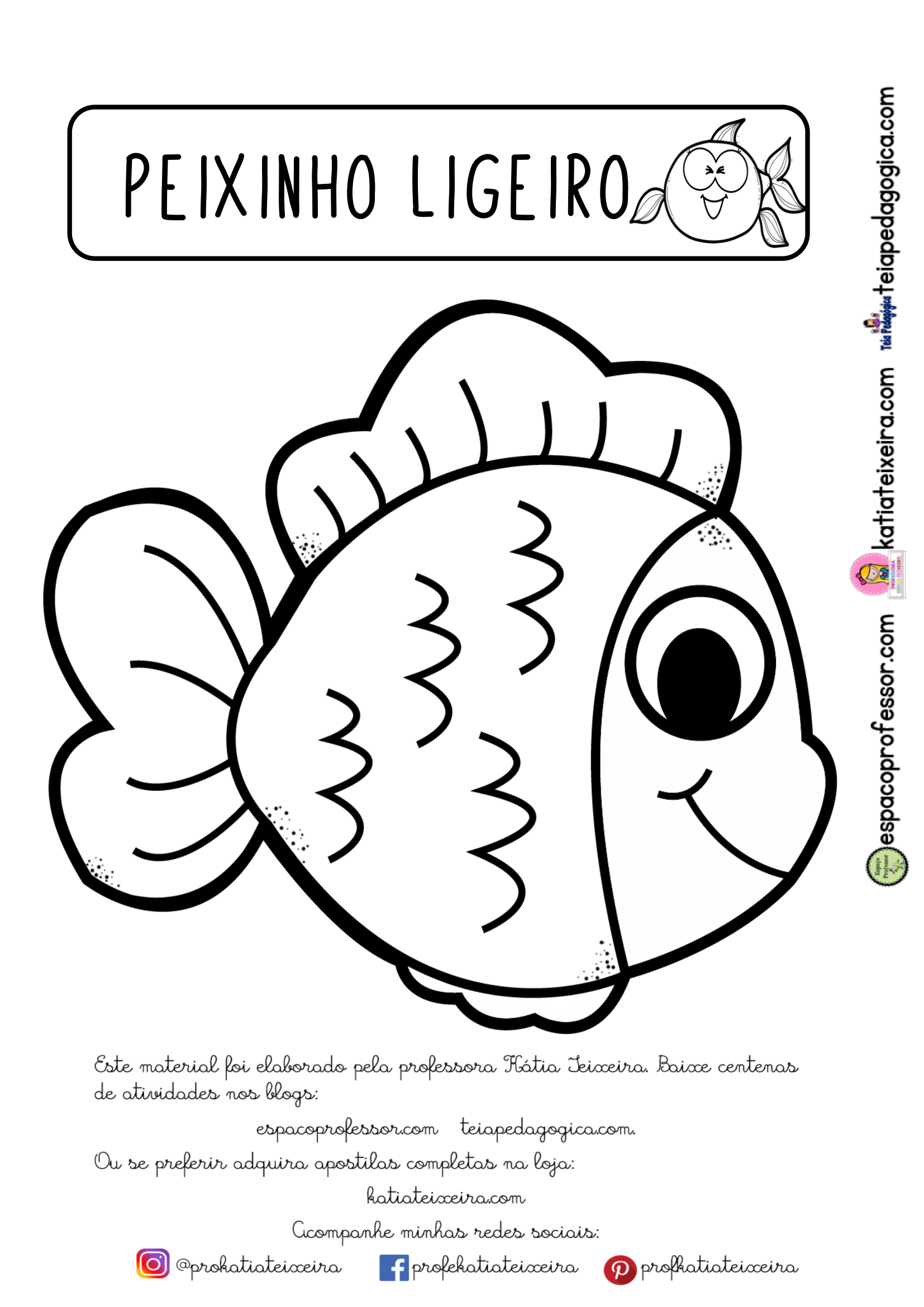 Leitura Interativa 1º Ano Peixinho Ligeiro 0108