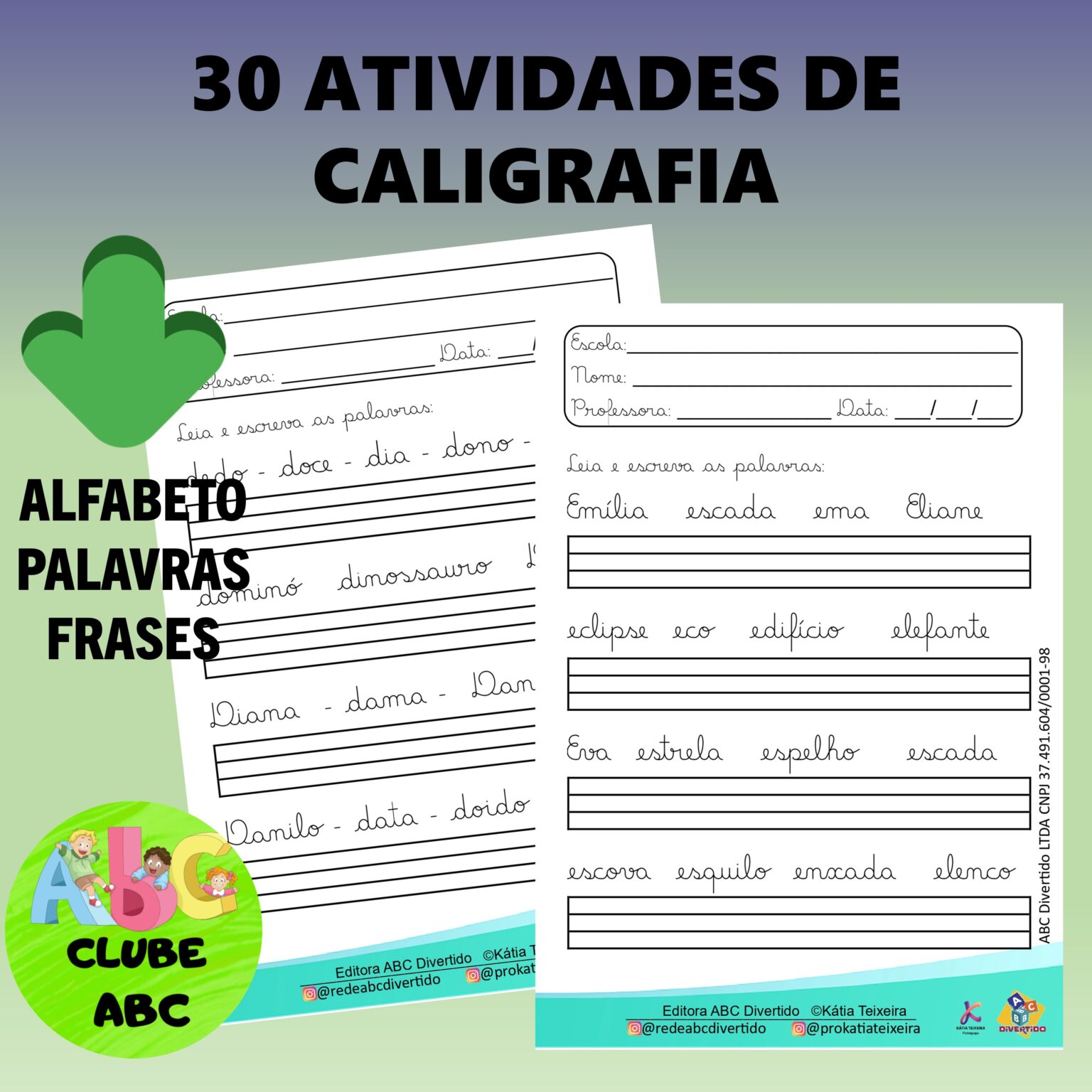 30 Atividades De Caligrafia Para Baixar 5031