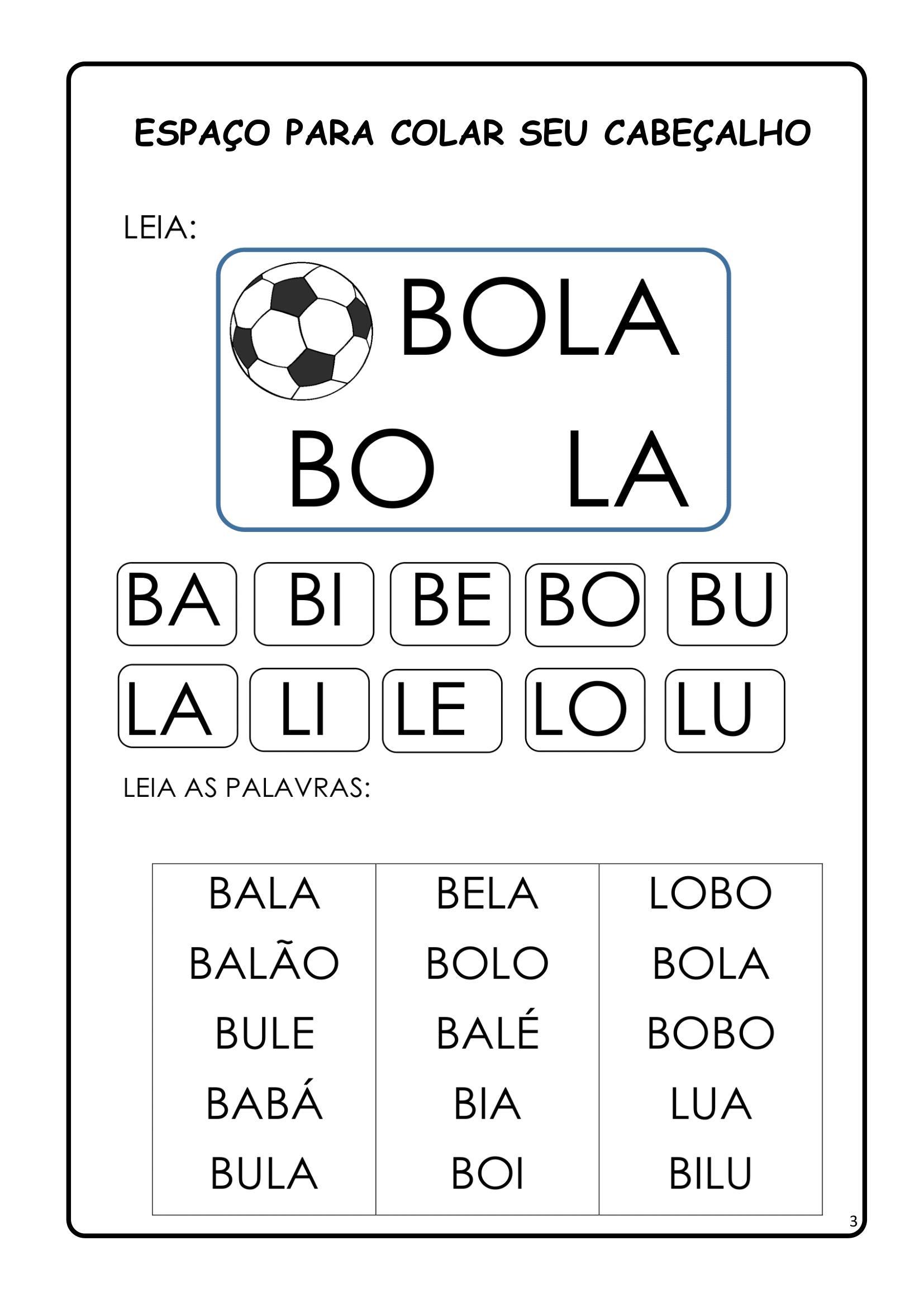 14 Atividades De Alfabetização Letra B Para Baixar Em Pdf