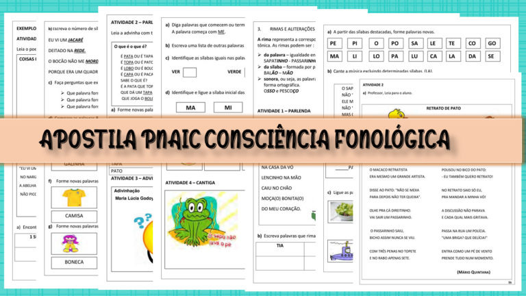 Apostila PNAIC Consciência Fonológica