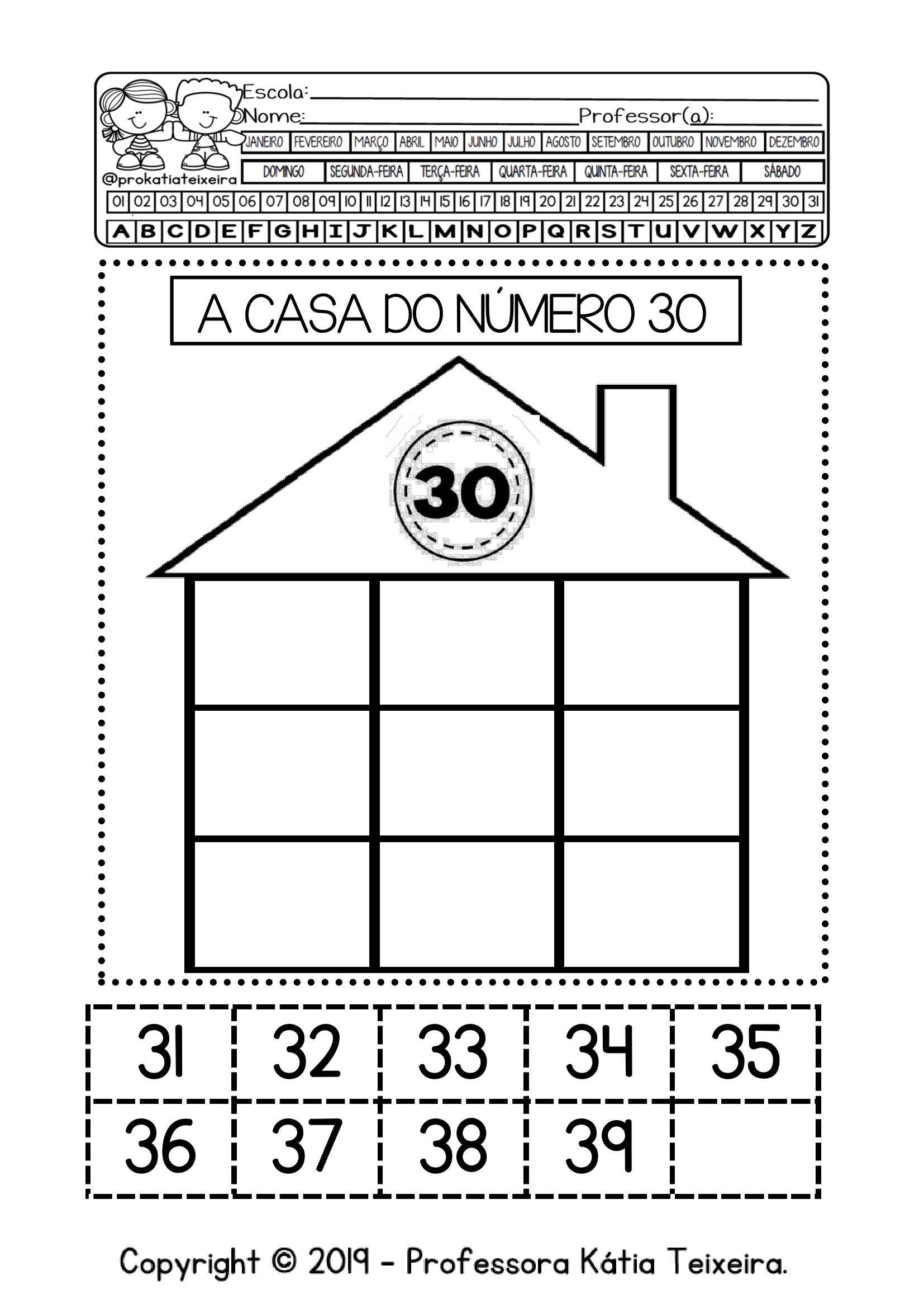 Matemática Família Dos Números Com 9 Páginas - Para Imprimir