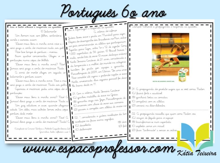 Atividades de Língua Portuguesa 5º ano em pdf