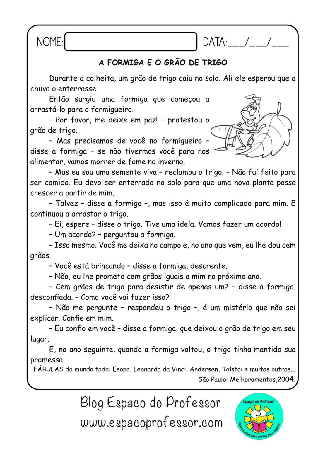 Leitura E Interpretação De Texto 4º Ano Para Imprimir 4511