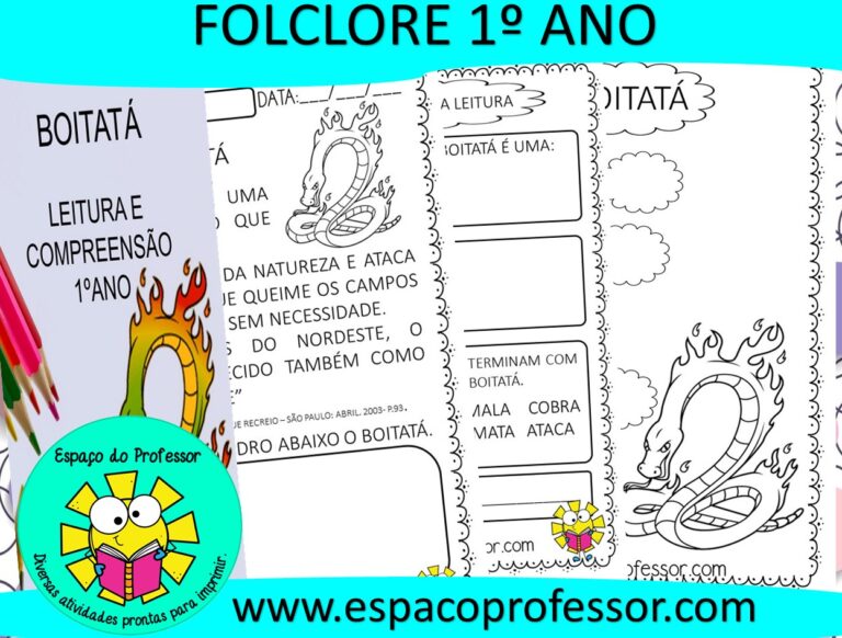 Interpretação de texto 1º ano PDF - Atividade folclore