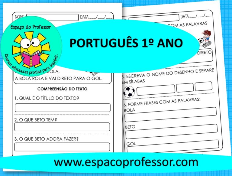 Atividade 1º ano - Leitura e interpretação