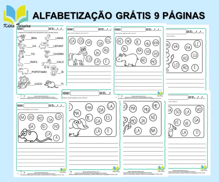 Atividades de alfabetização 01 para imprimir