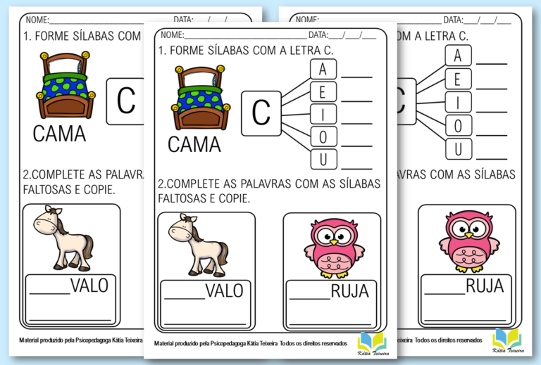 Atividade De Alfabetização – Atividade Letra C Para Baixar