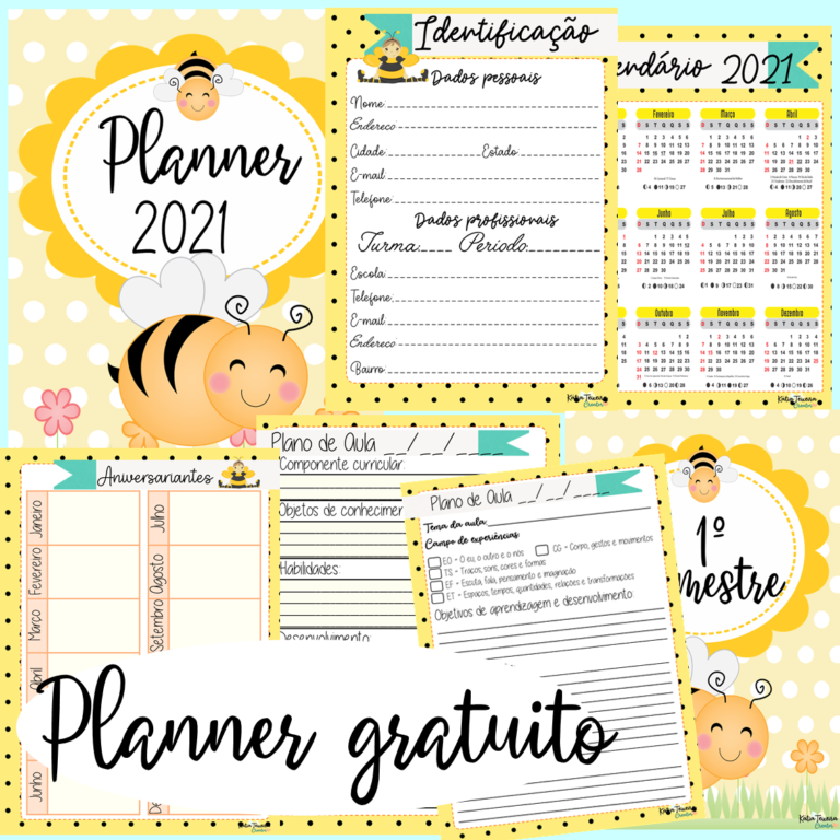 Planner 2025 pdf grátis professor Cactos