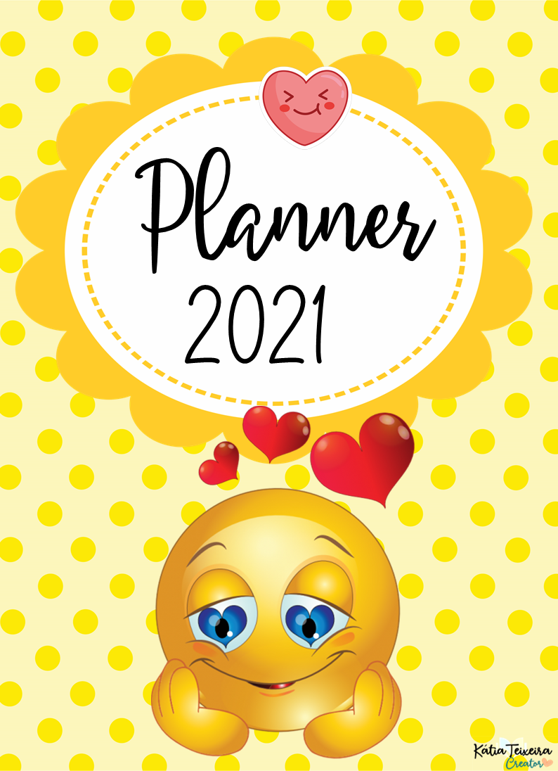 Planner Emoji para professor 2021 em PDF grátis