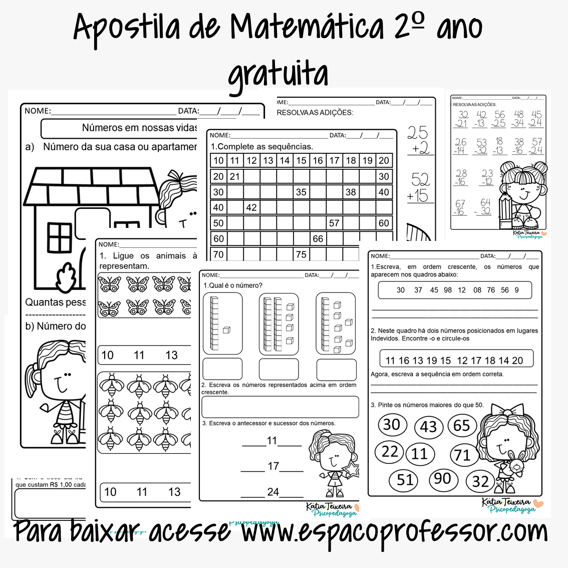 Apostila Matemática com 11 Atividades + 1 Jogo Pedagógico para