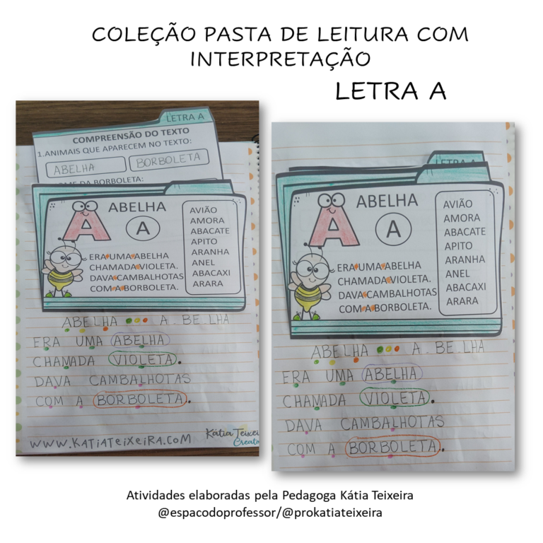 Texto para trabalhar a letra A com interpretação