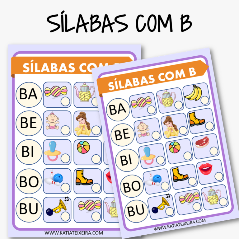 Atividades de Alfabetização Sílabas Para Imprimir-Sílabas com B