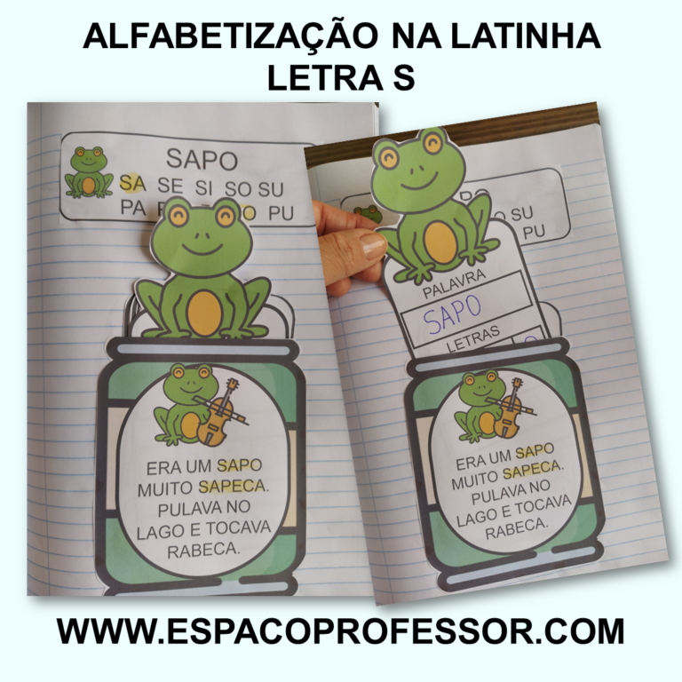 Atividade lúdica alfabetização na latinha letra S