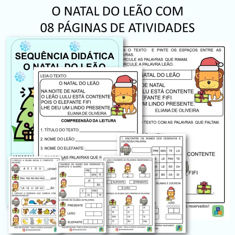 Sequência de atividades natalinas O Natal do Leão