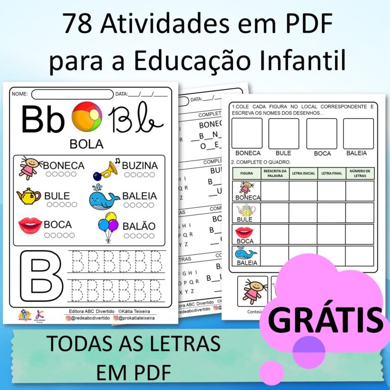 78 Atividades todas as letras para a educação infantil  em PDF