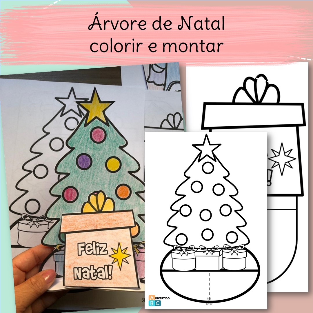 Arvore de Natal Desenhos Natalicios para Colorir Pintar