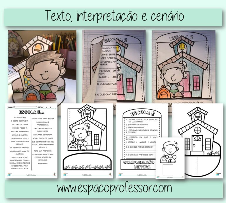 Texto com Interpretação e Cenário Escola é...