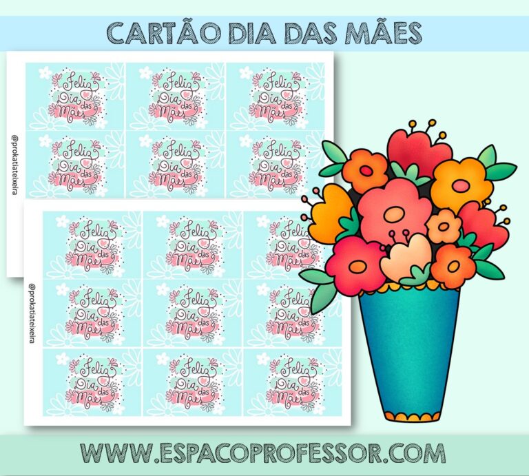 Cartão dia das Mães para imprimir PDF