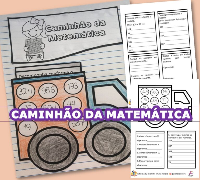 Atividades de alfabetização O caminhão da matemática