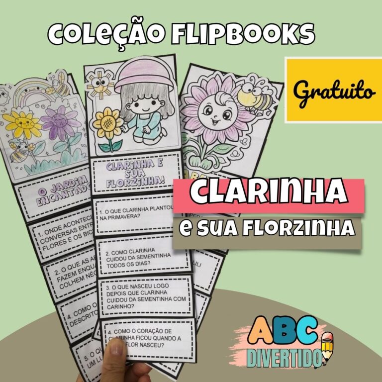 Flipbook gratuito Clarinha e sua Florzinha