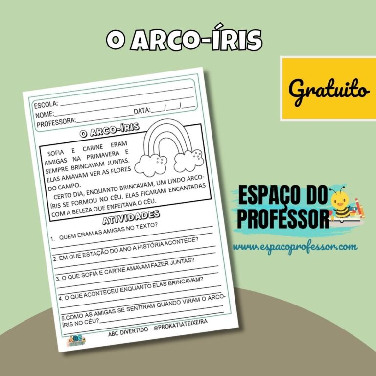 Atividades de Português 2º ano O arco-íris