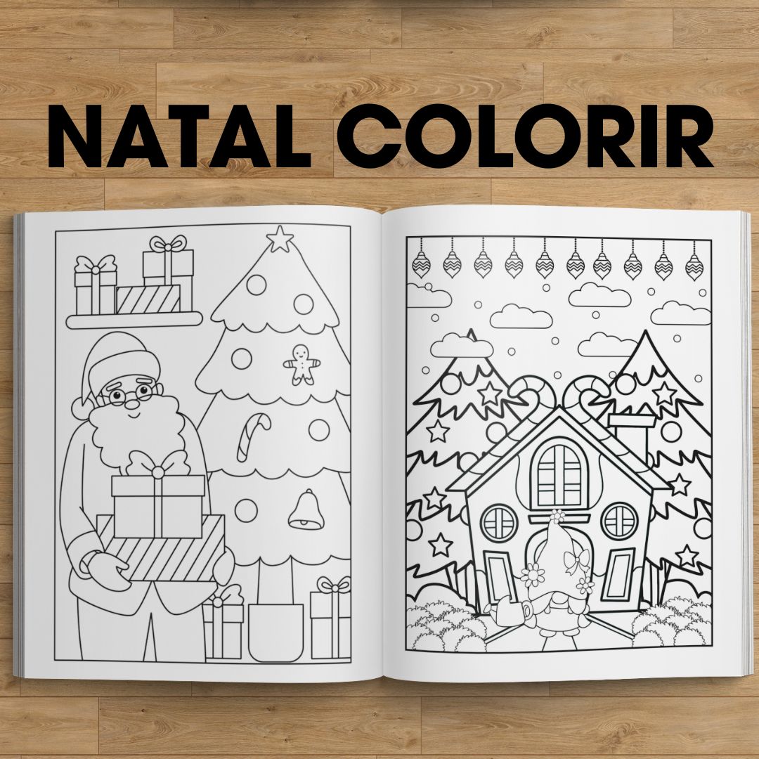 Imagens de Natal para imprimir e pintar  Páginas para colorir natal, Papai  noel para colorir, Desenho de papai noel para colorir