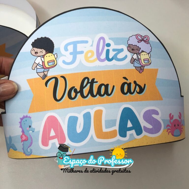 Coroa Volta às Aulas Tema Fundo do Mar M01