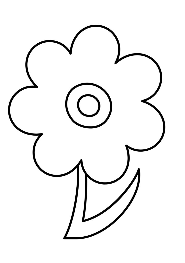 Desenhos de flores para colorir em JPG