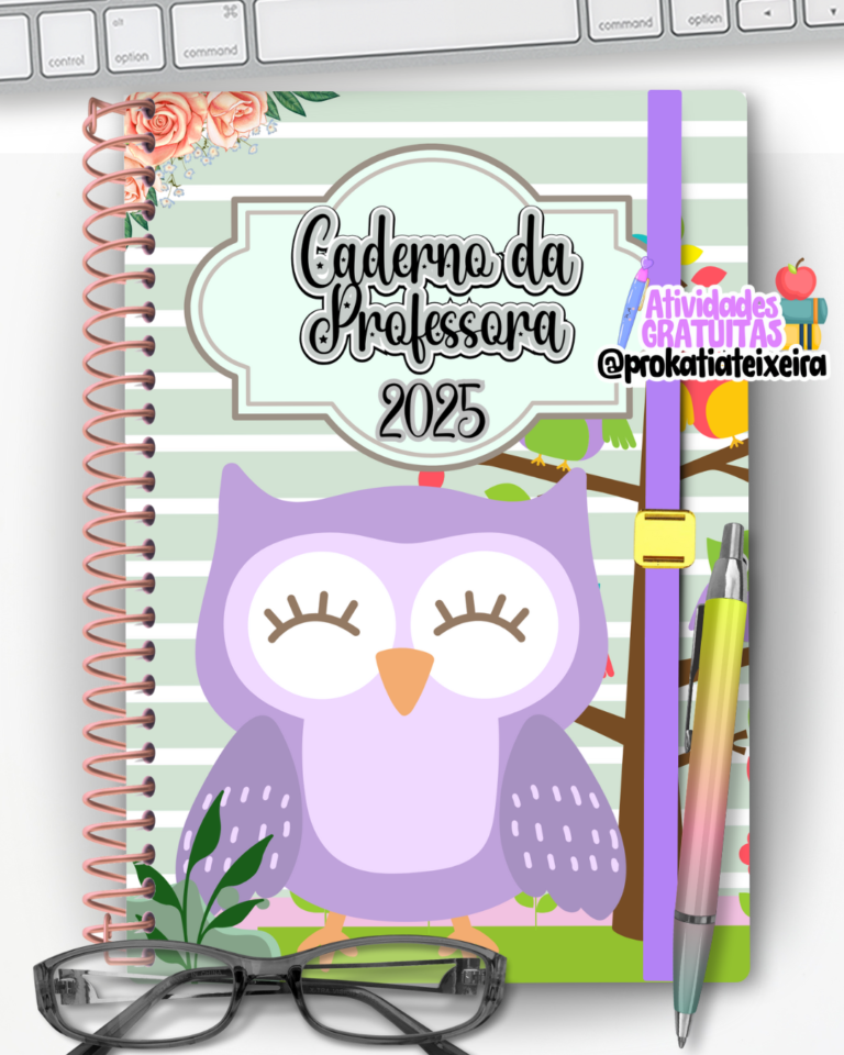 Planner 2025 grátis Caderno da Professora Corujinha 2